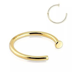 14kt yellow gold nose ring solid gold new in package
